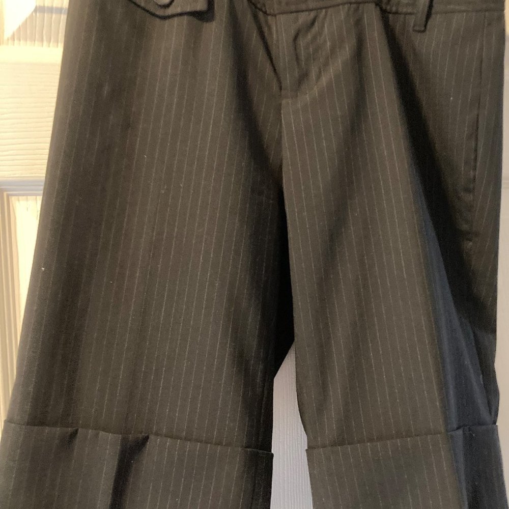 Banana Republic Black Pinstripped Cuffed Shorts